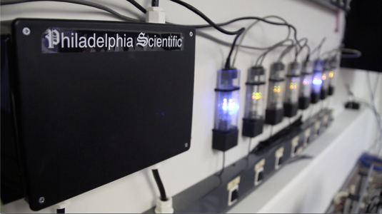 Philadelphia Scientific battery monitors lit up