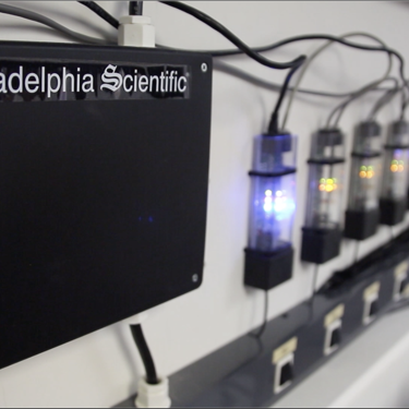 Philadelphia Scientific battery monitors lit up