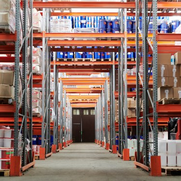 A warehouse full of stock for distibution