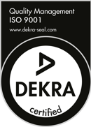black and white dekra certiified logo