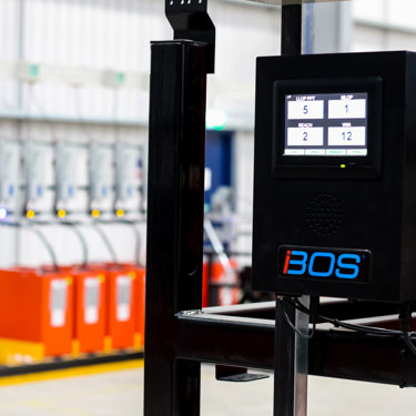 iBOS machine in a warehouse